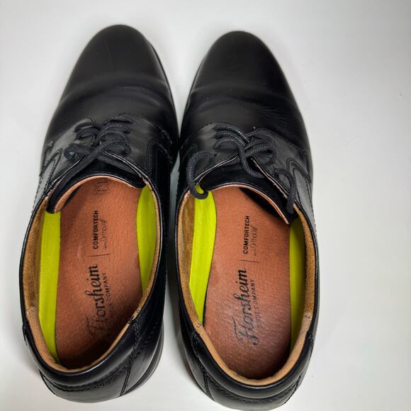 Florsheim Mens Midtown Plain Toe Wingtip Dress Shoes 12135-001 Black Size 10 D - Picture 5 of 10